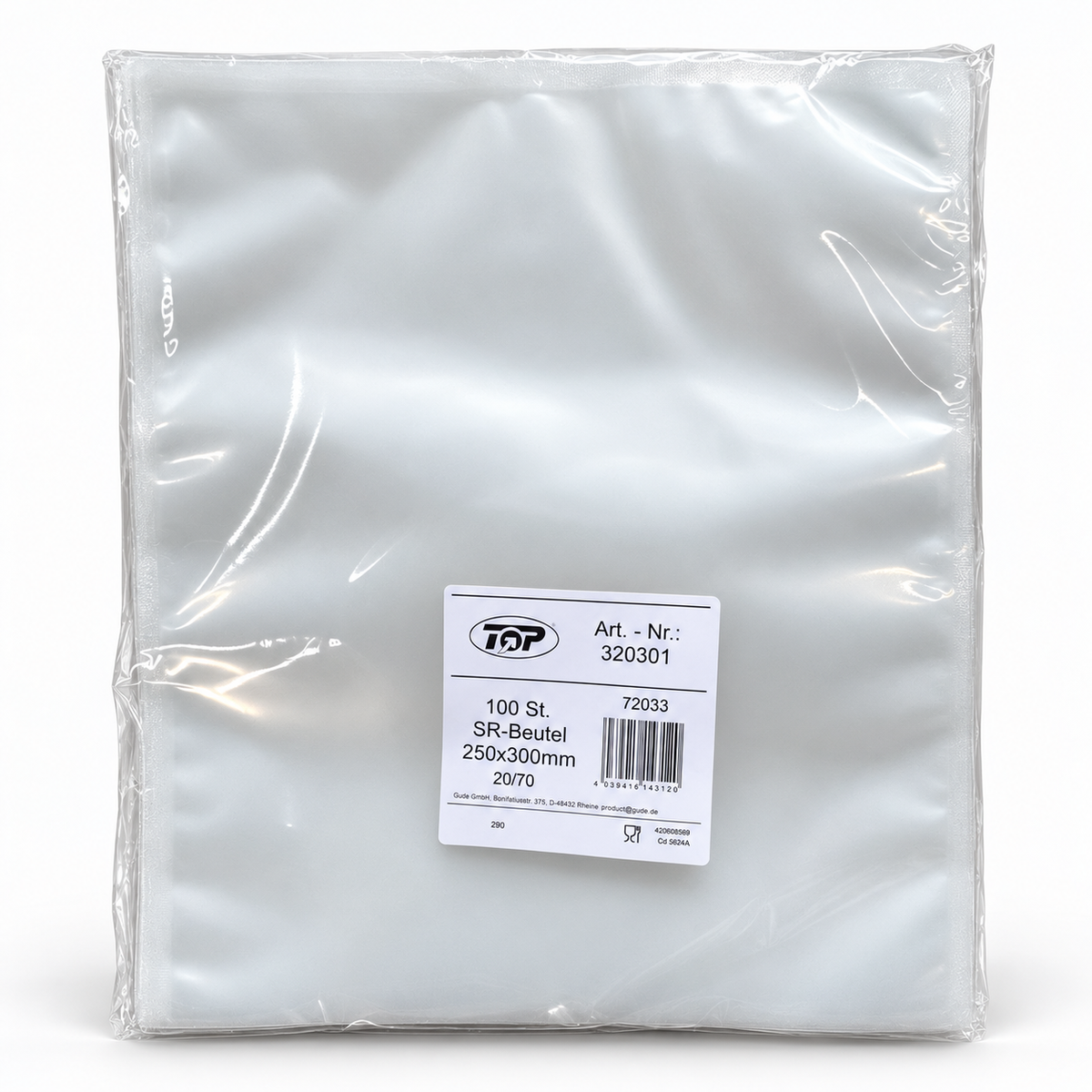 Siegelrandbeutel 250x300, 90 µm
