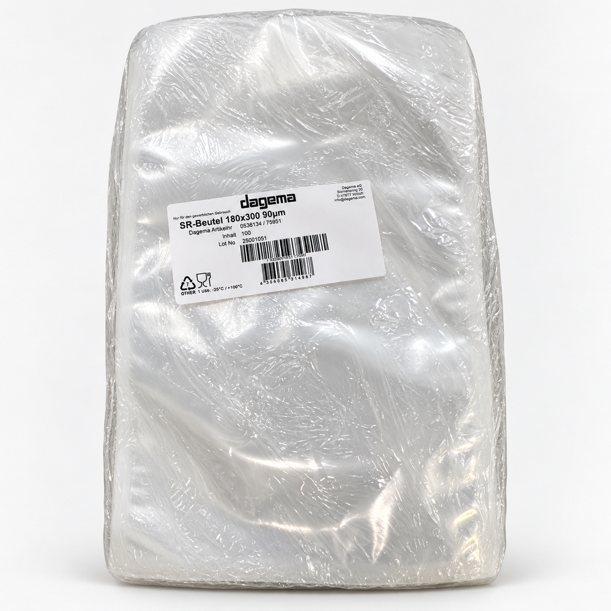 Siegelrandbeutel 180x300, 90 µm