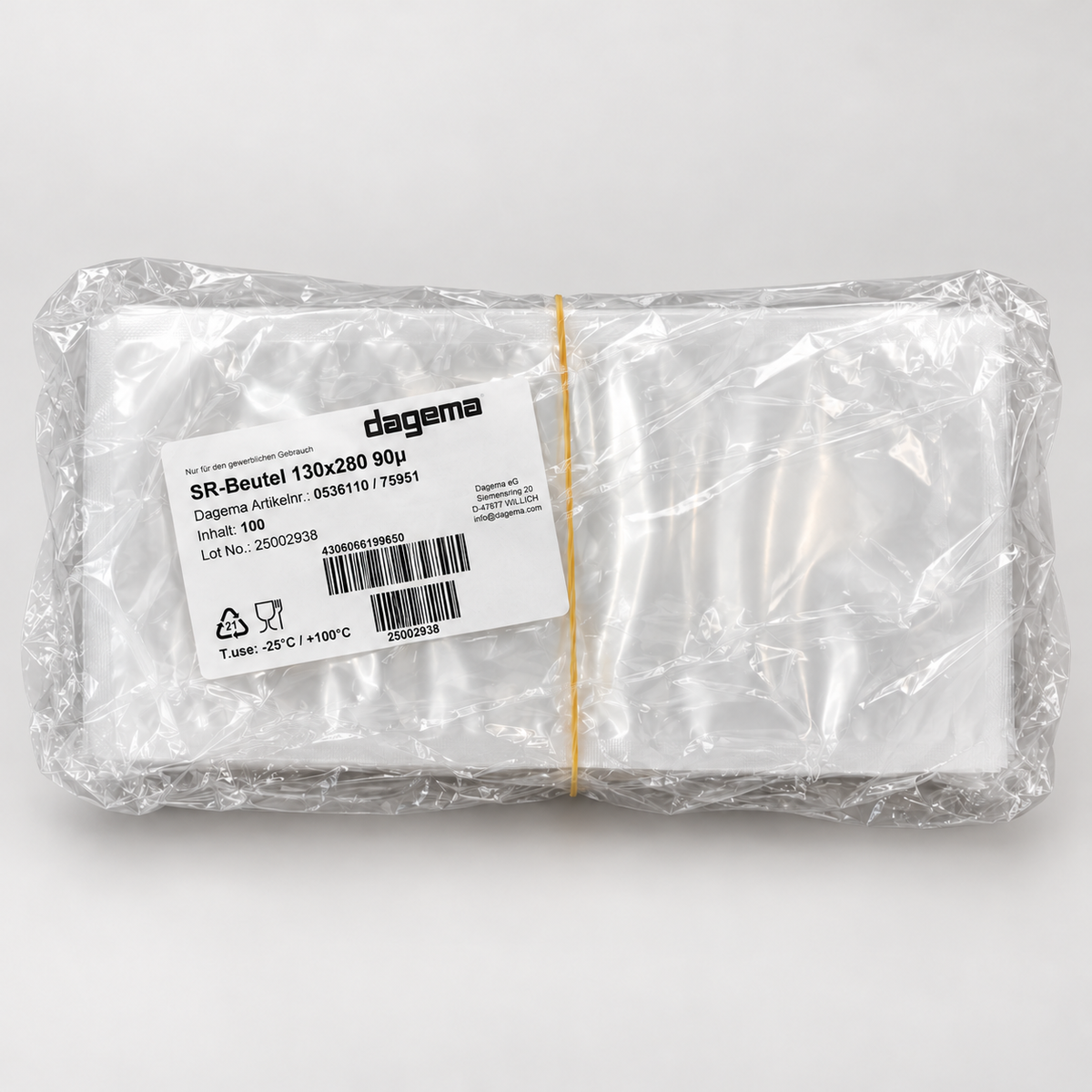 Siegelrandbeutel 130x280, 90µm