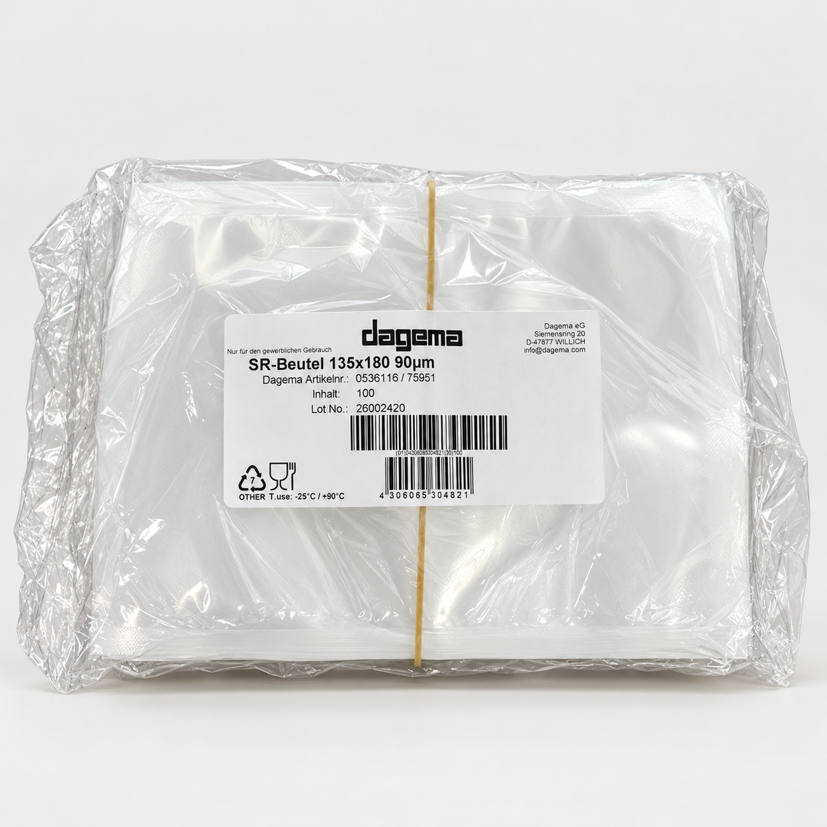 Siegelrandbeutel 135x180, 90µm