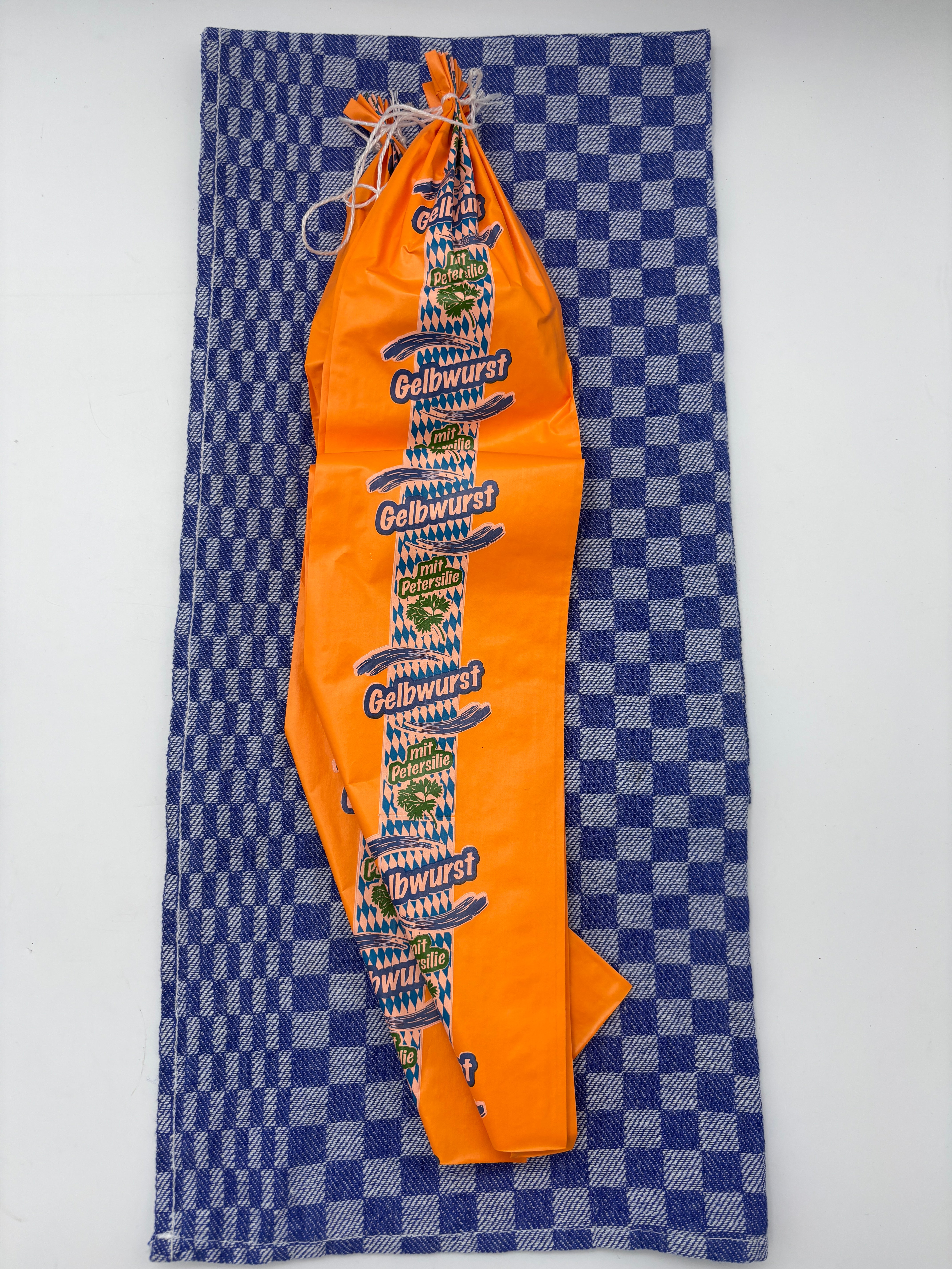 Faserdarm KAL. 60/50 Druck Gelbwurst mit Petersilie á 25 Stk/Bd