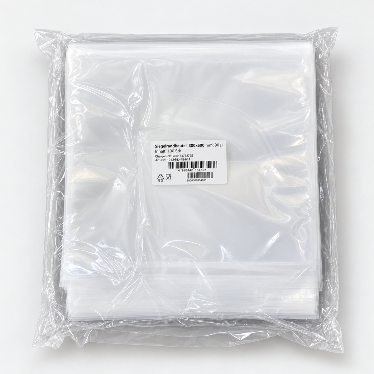 Siegelrandbeutel 300x600, 90 µm